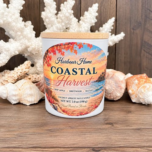 Coastal Harvest Candle – Crisp Apple, Driftwood & Sea Salt | 7 oz Harbour Home Gifts