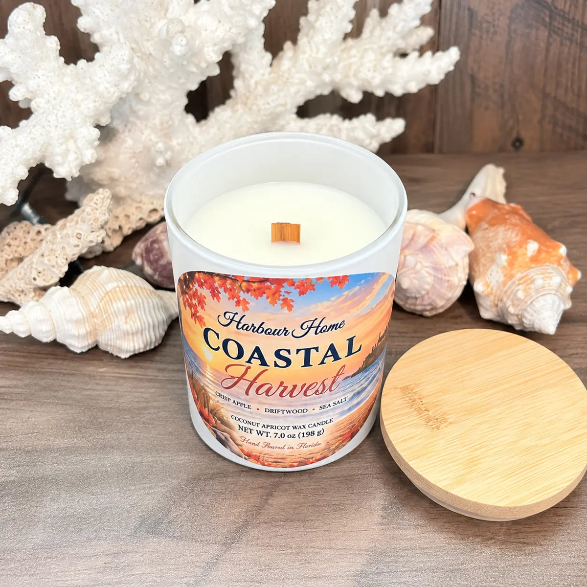 Coastal Harvest Candle – Crisp Apple, Driftwood & Sea Salt | 7 oz Harbour Home Gifts