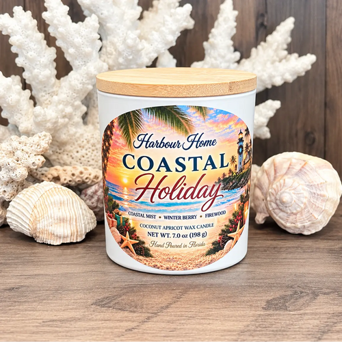 Coastal Holiday Candle – Winter Berry, Firewood & Coastal Mist | 7 oz Harbour Home Gifts