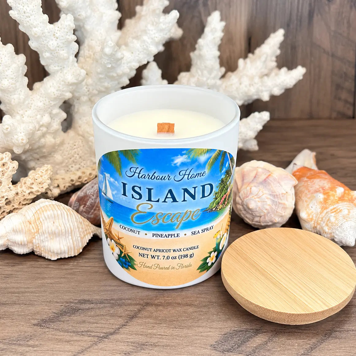 Island Escape Candle – Margarita, Coconut & Pineapple | 7 oz Harbour Home Gifts