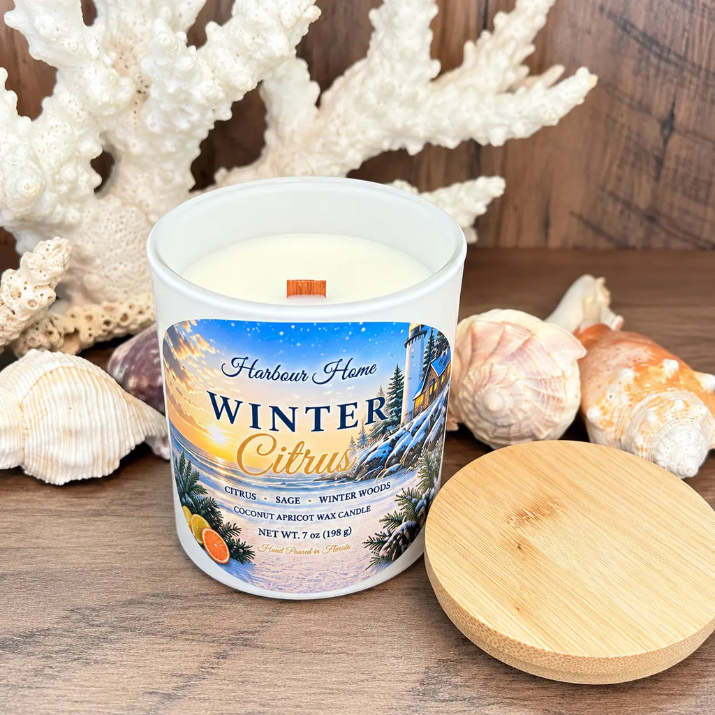 Winter Citrus Candle – Bright Holiday Citrus | 7 oz Harbour Home Gifts